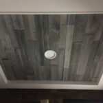 Aged gray pallet ceiling