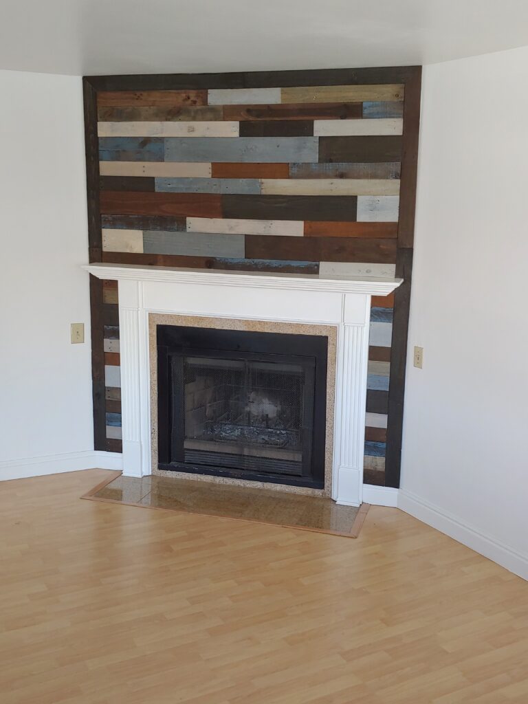 Pallet Wood Fireplace