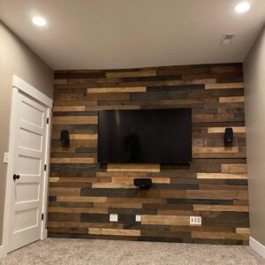 Pallet Wall Theater Room